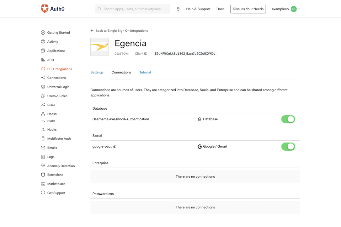 Egencia Single SignOn Integration