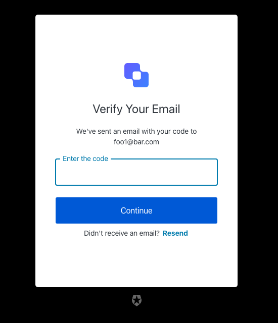 login-email-verification reference screenshot