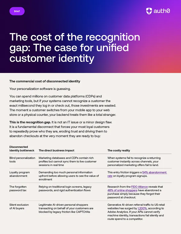 The cost of the recognition gap: The case for unified customer identity