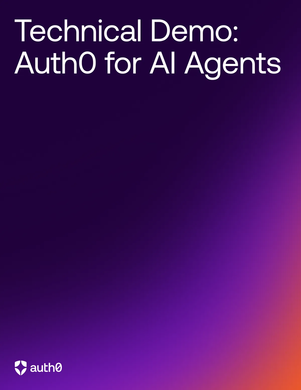 Technical Demo: Auth0 for AI Agents