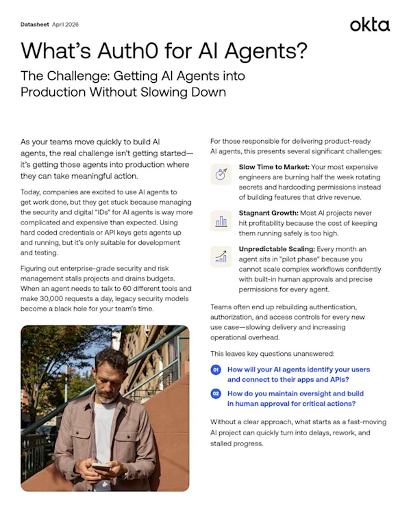 What’s Auth0 for AI Agents?
