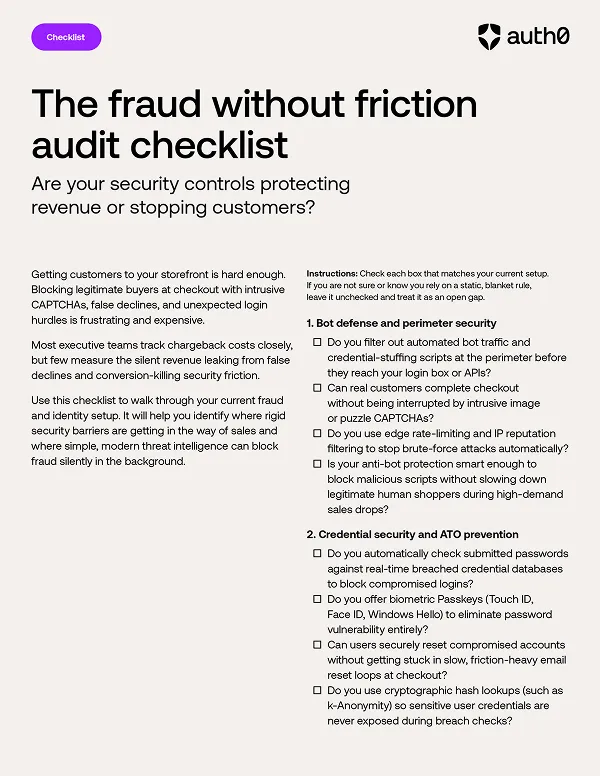 The Fraud Without Friction Audit Checklist